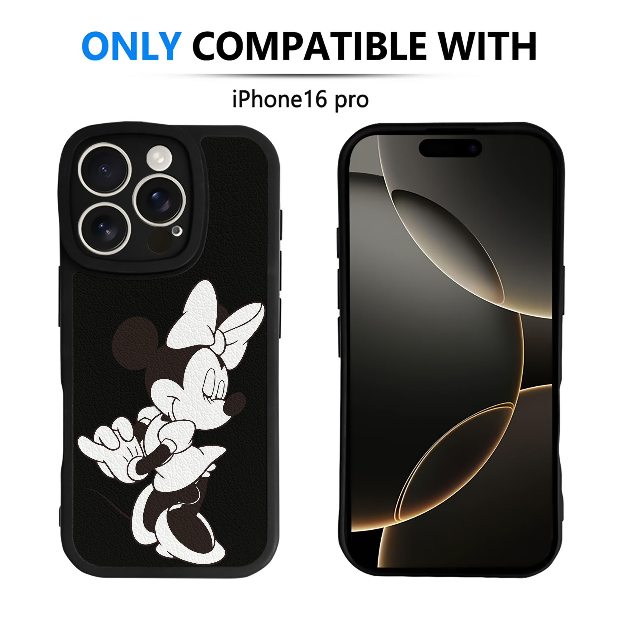 （画像用） ミッキーマウス Mickey Mouse 【iPhone 16シリーズ対応】シリコンスマホケース（レザー調） 材質：シリコン